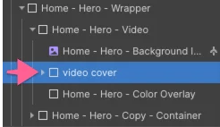 Set Z-Index on the cover video div