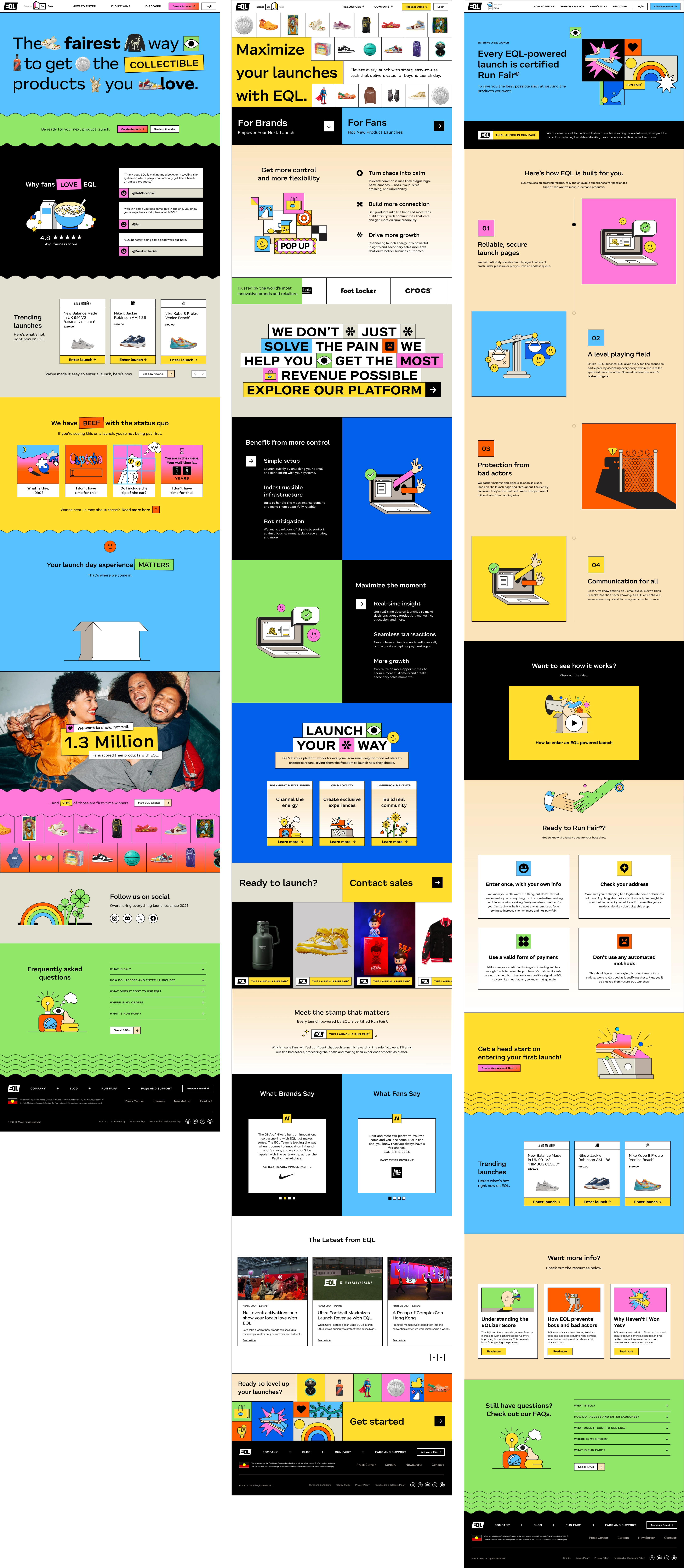 eql.com website designed by milk moon studio