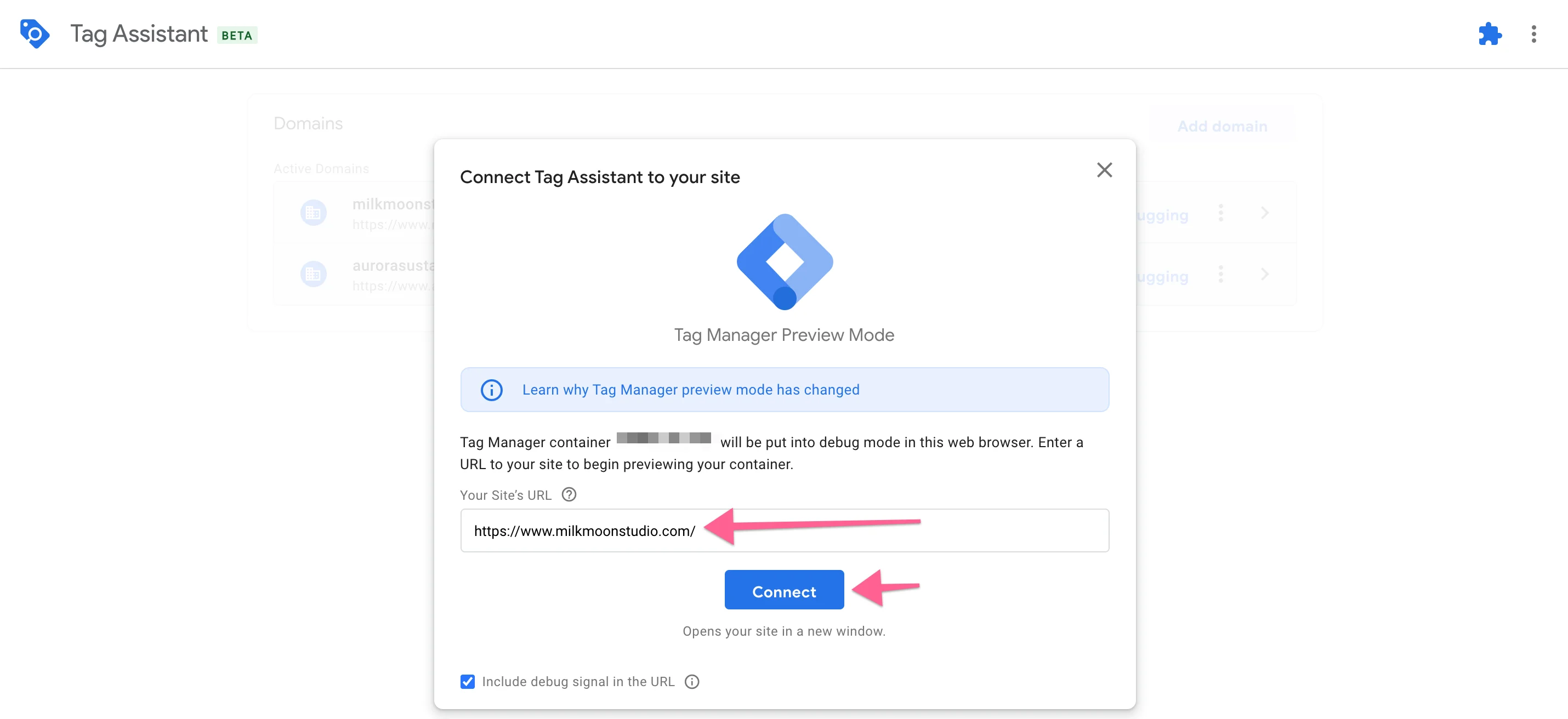 Tester le déclencheur avec Tag Assistant