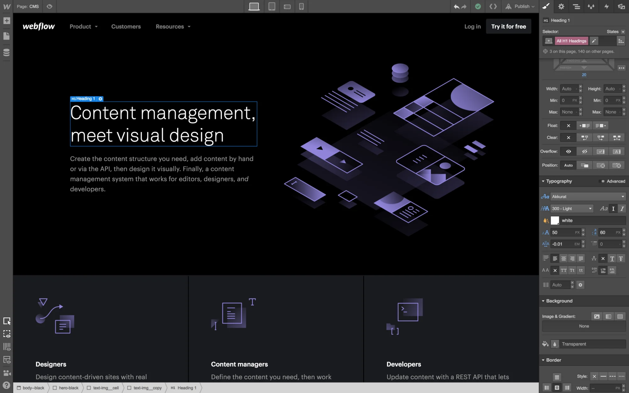 Webflow - Our no-code platform of choice