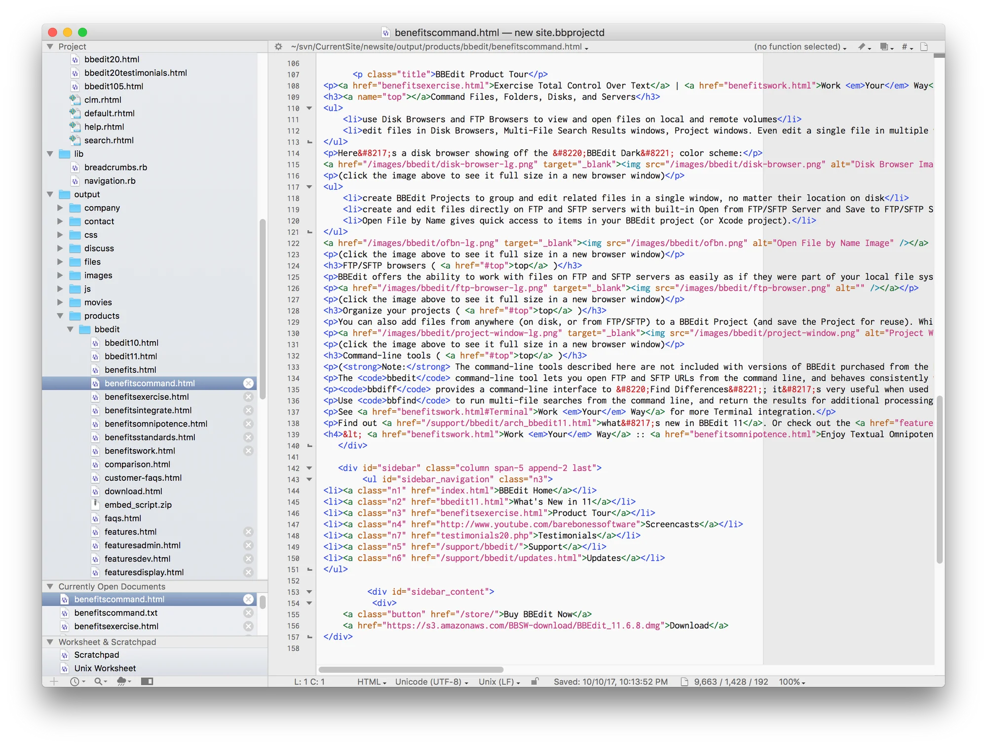 BBEdit - The Best choice for code