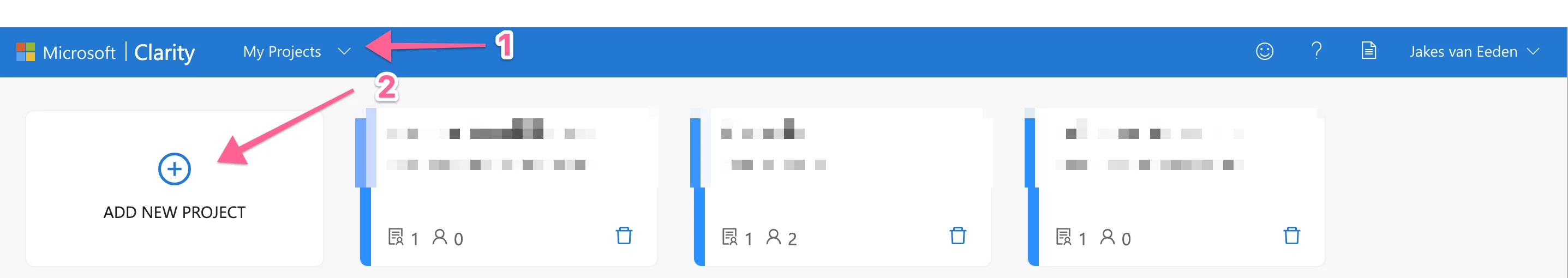 New Microsoft Clarity Project