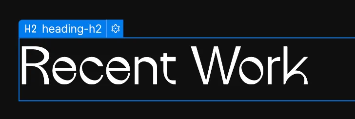 Elemento de encabezado en Webflow