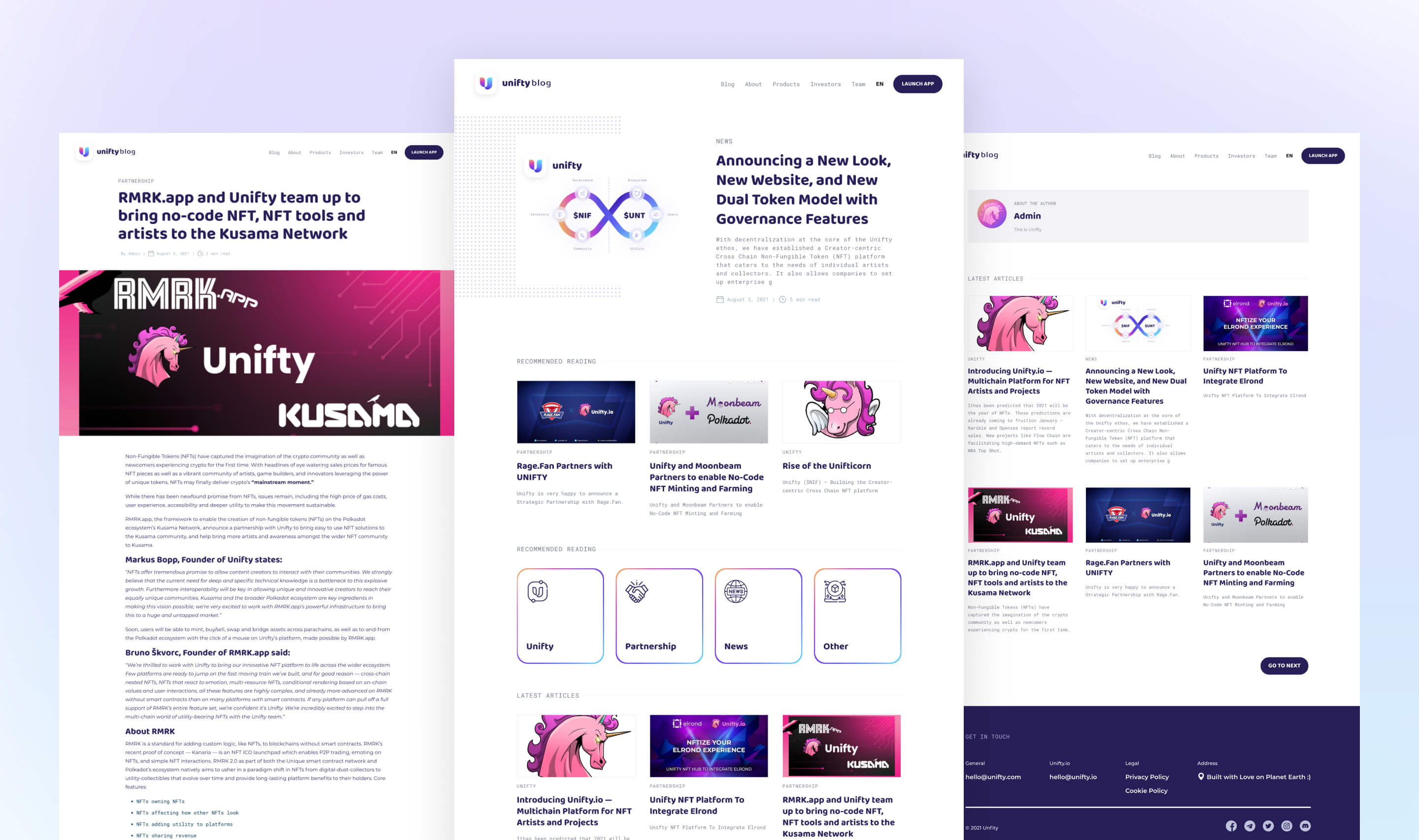 Unifty Blog design