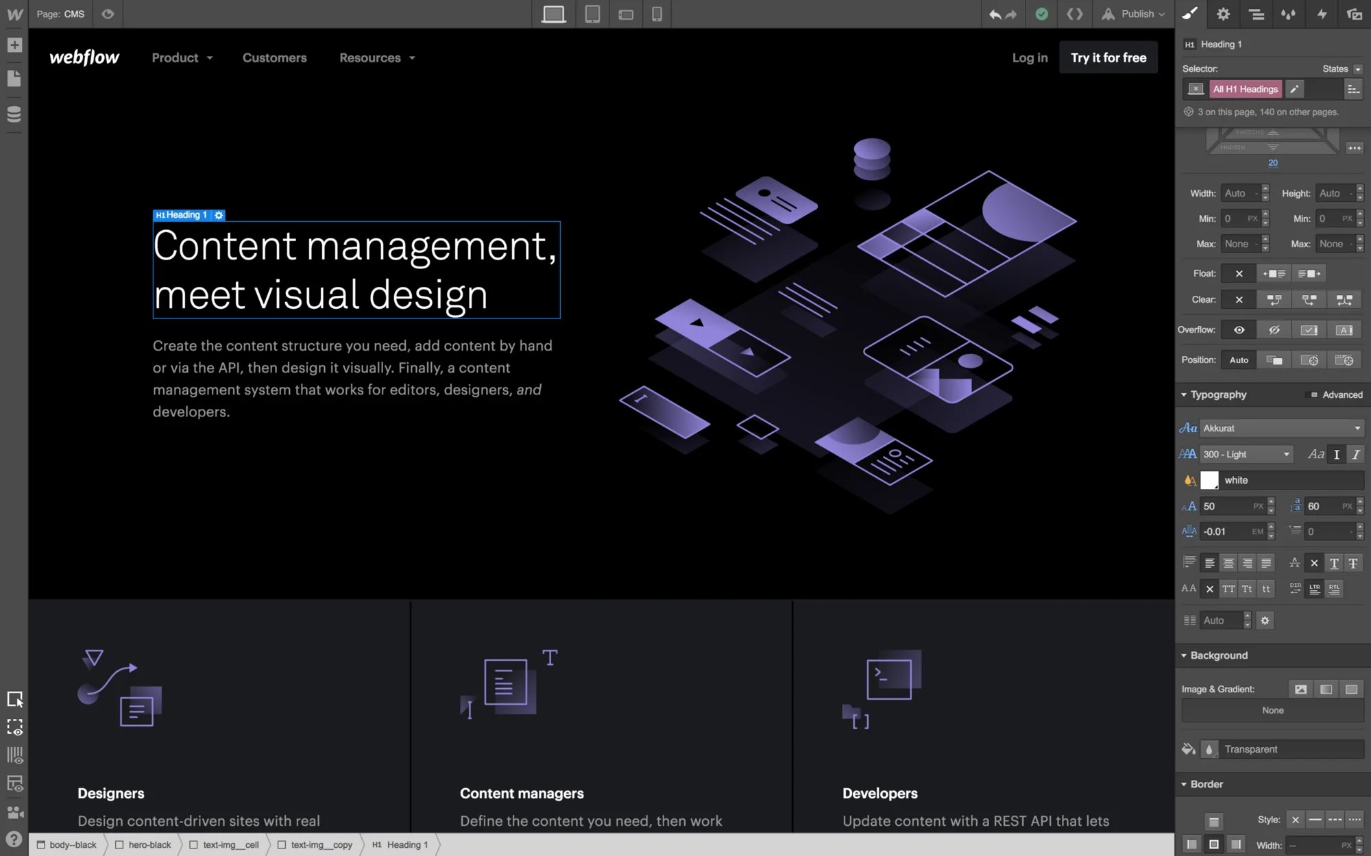 Webflow - Our no-code platform of choice