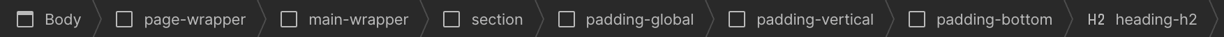 Structure wrapping an element in Webflow