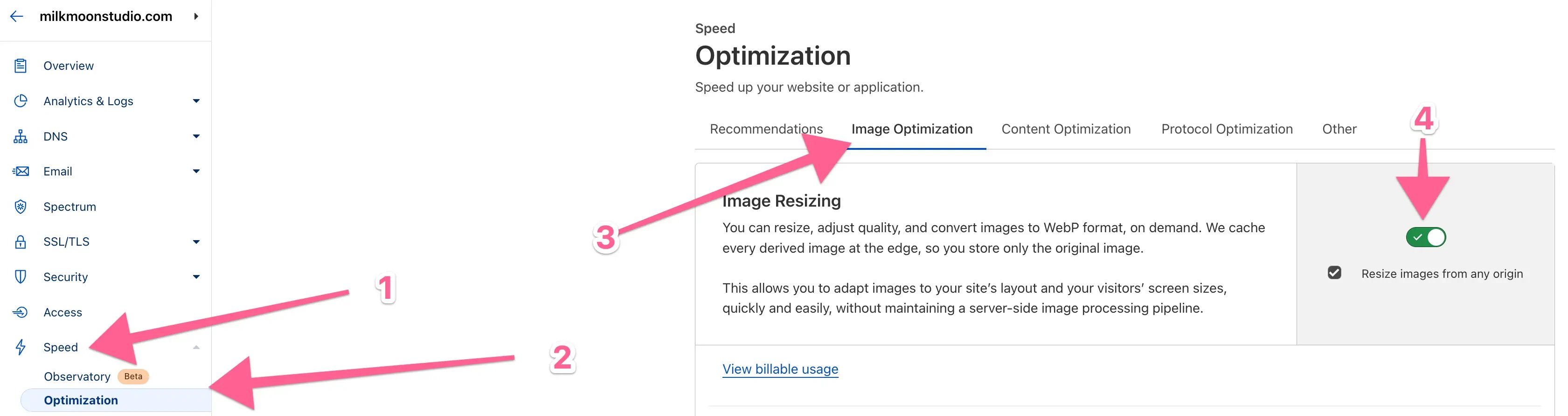 Enable Image Resizing