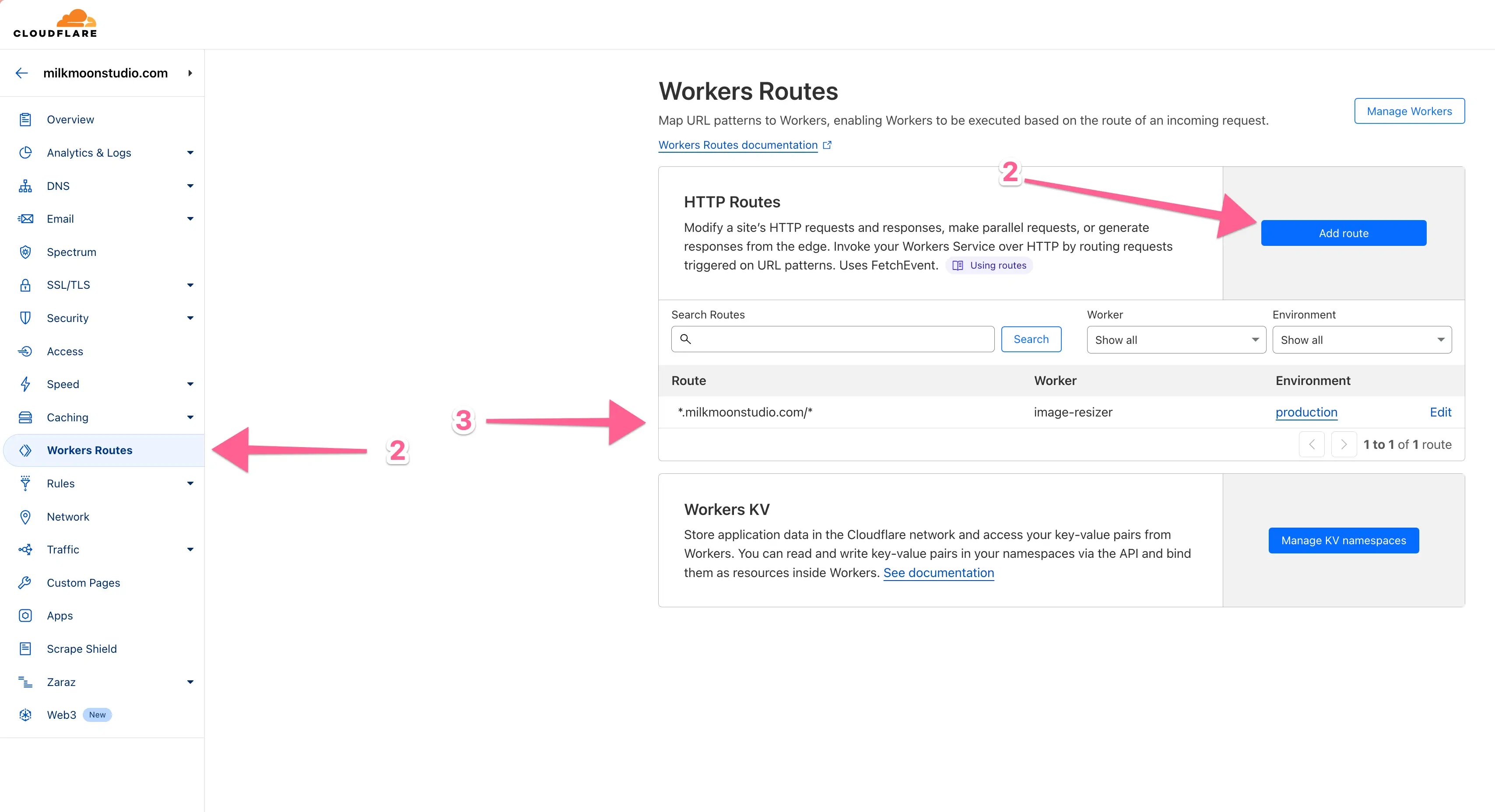 Add the Worker route