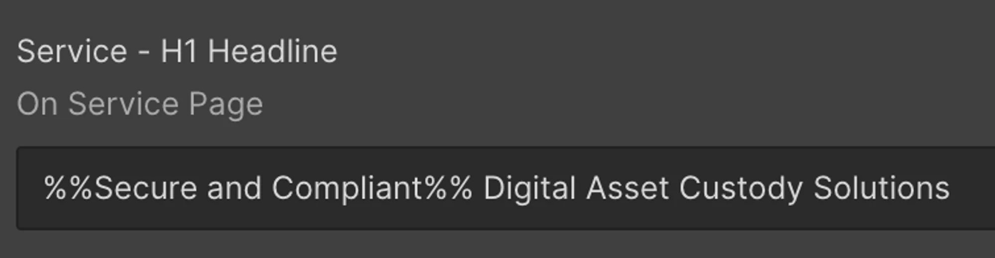 Add the marker around the copy you want it to apply to in Webflow once published