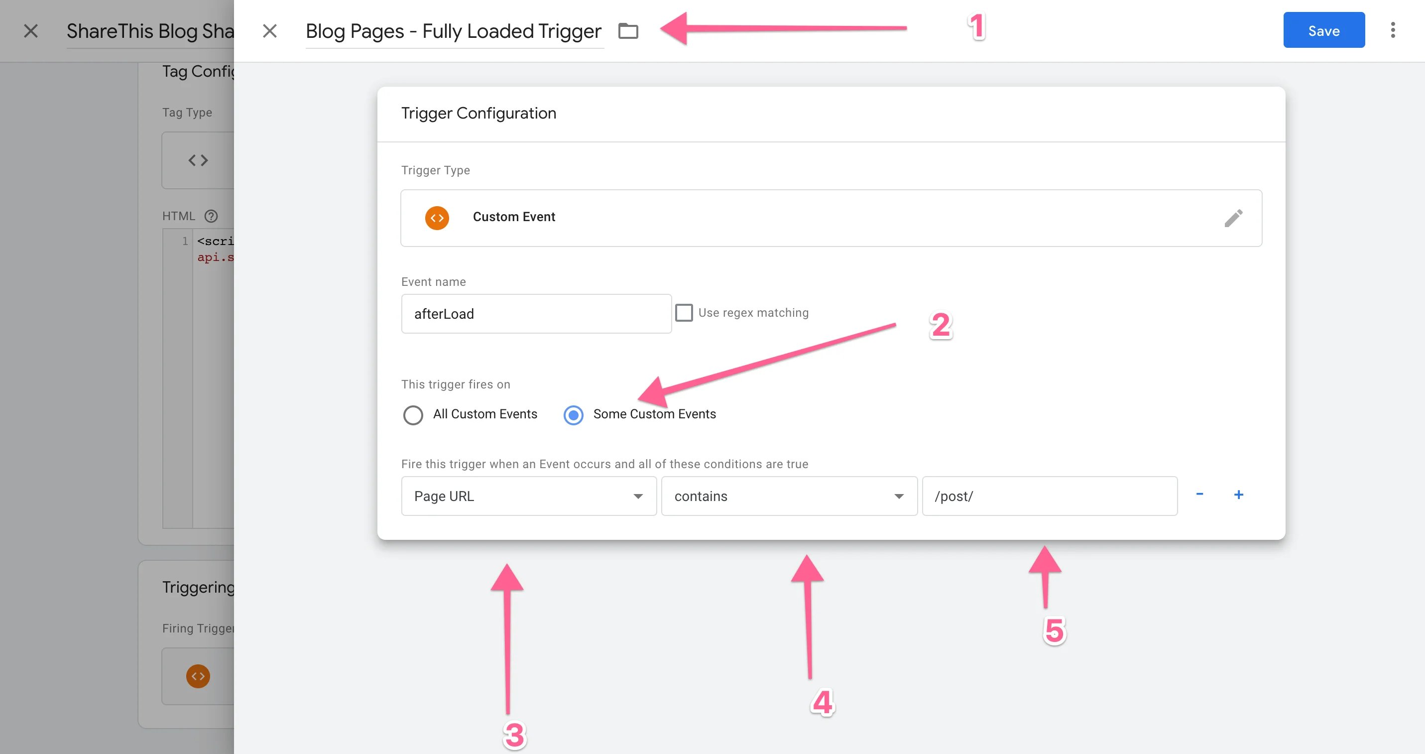 Narrow the ShareThis Fully Loaded Trigger to Specific Pages