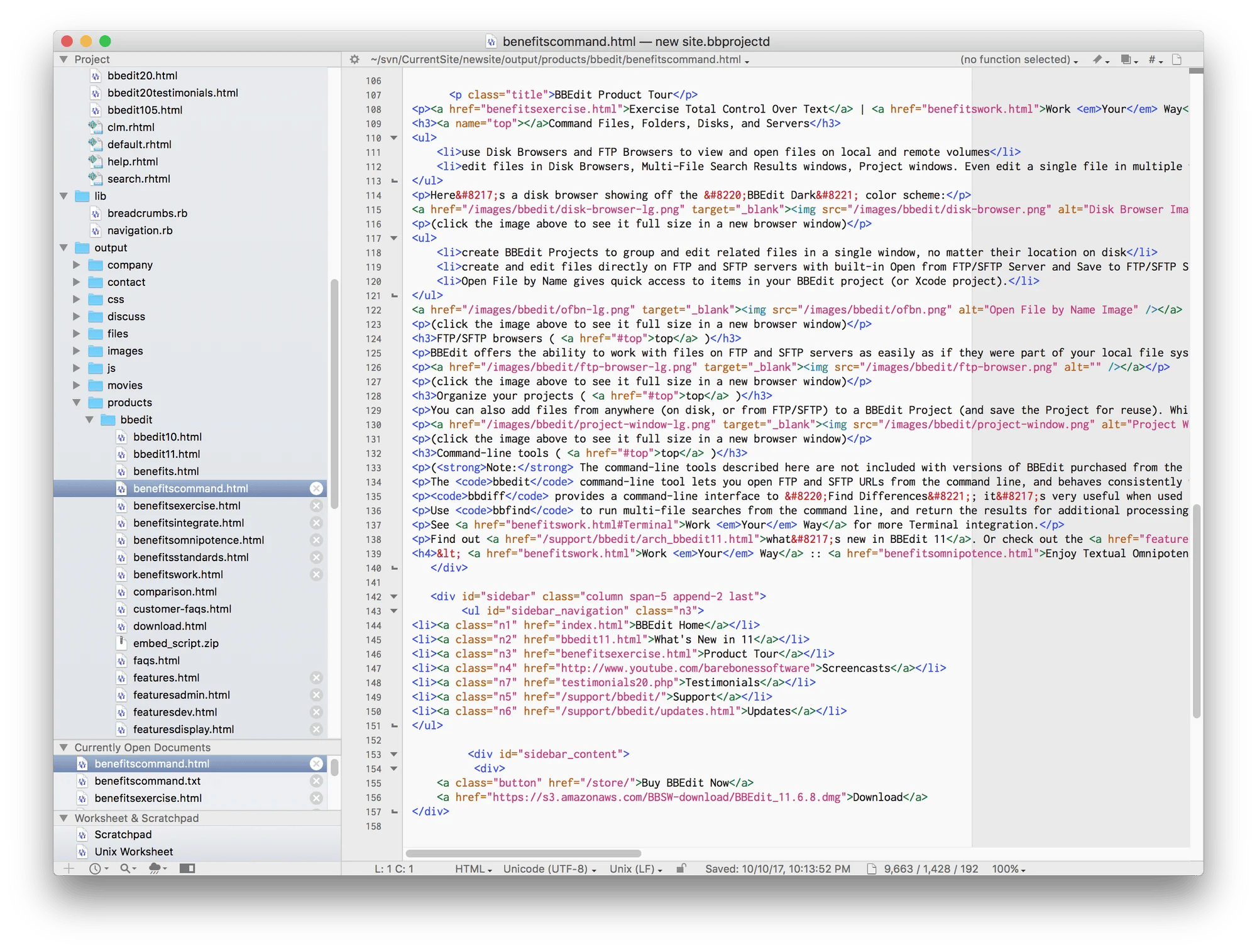 BBEdit - The Best choice for code