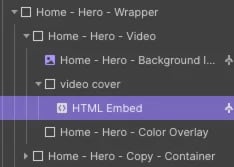 Webflow Background Video Embed