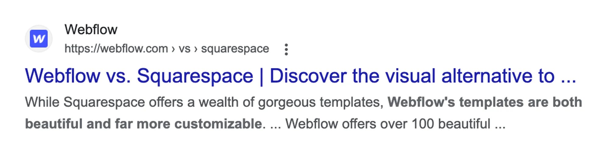 Webflow vs Squarespace programmatic landing page