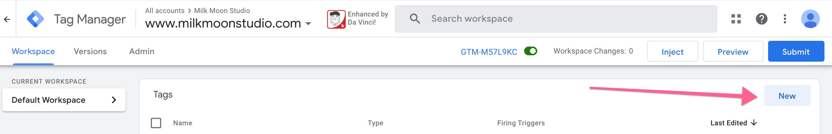 Create a new tag in Tag Manager