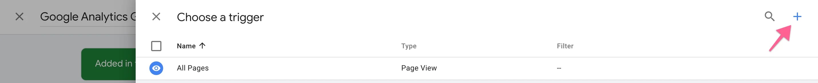 Create a new trigger
