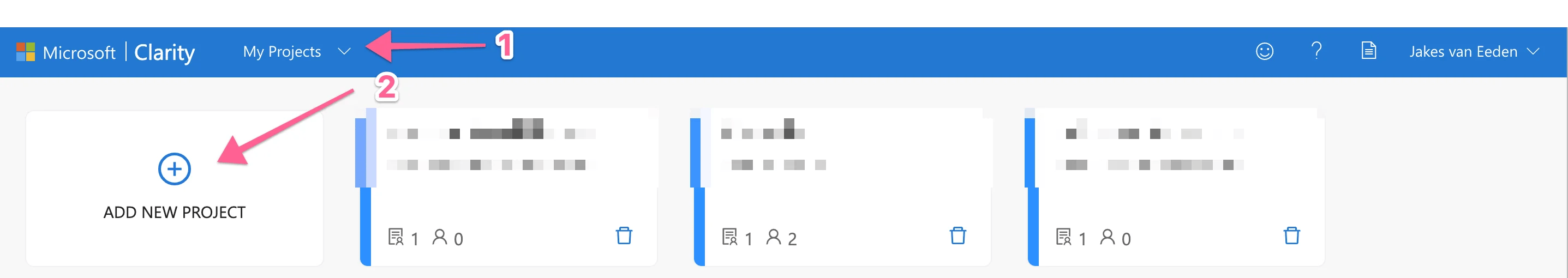 New Microsoft Clarity Project