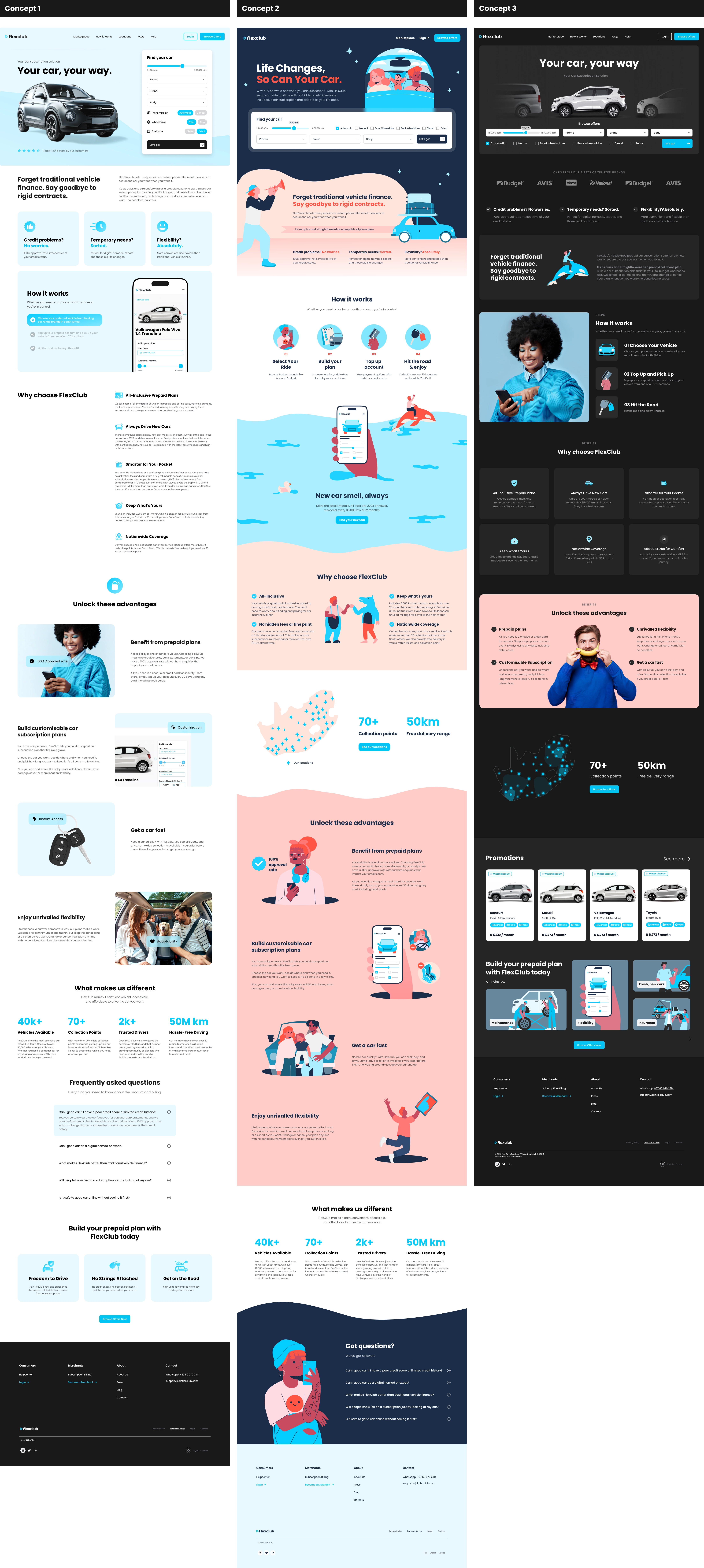 Flexclub concpet designs by Milk Moon Studio
