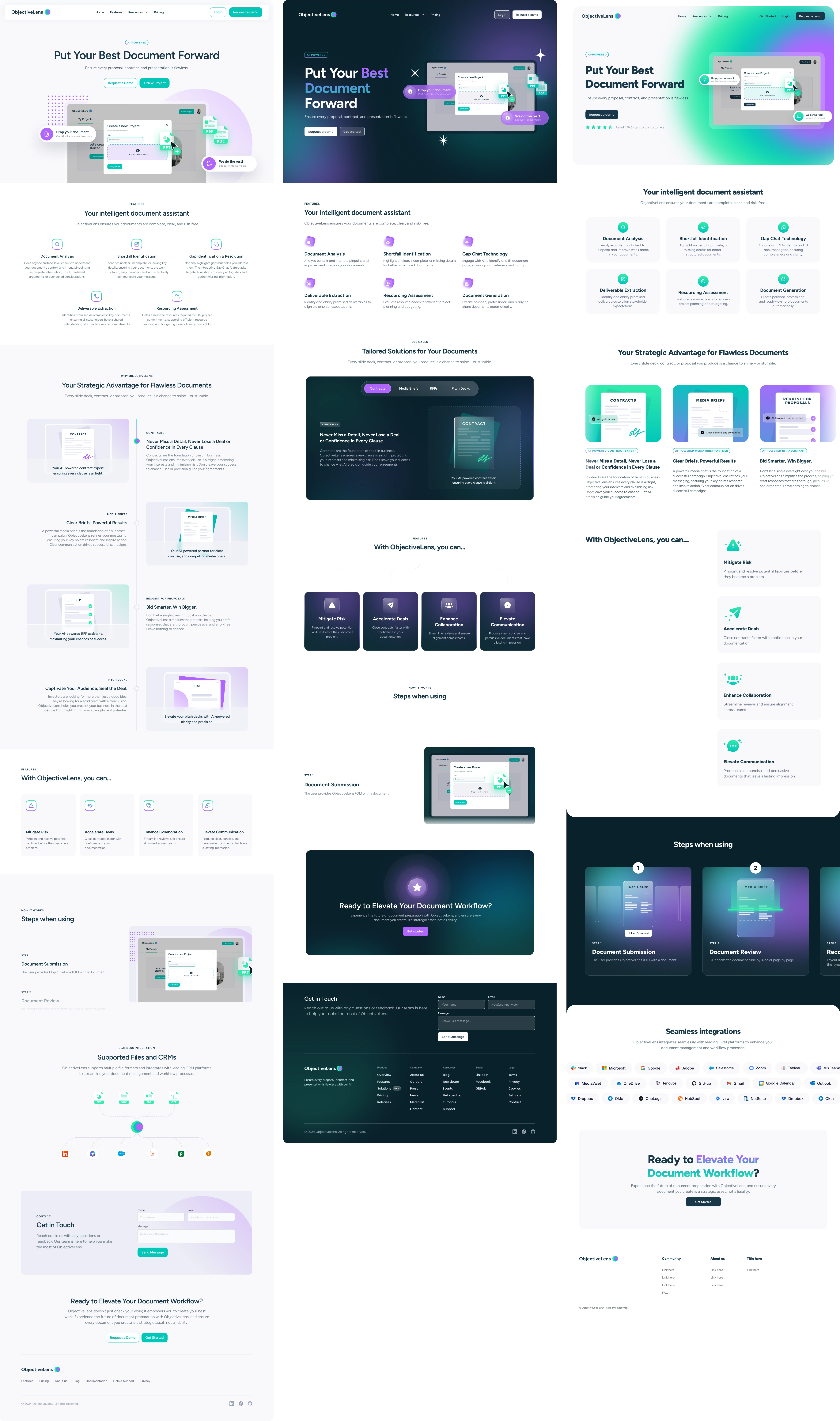 Concept designs for objective lens