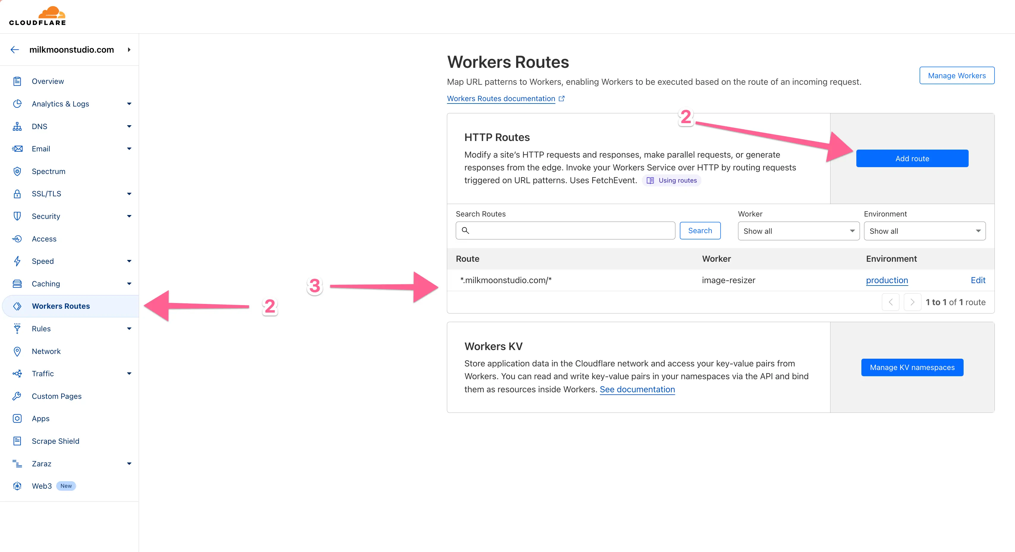 Add the Worker route