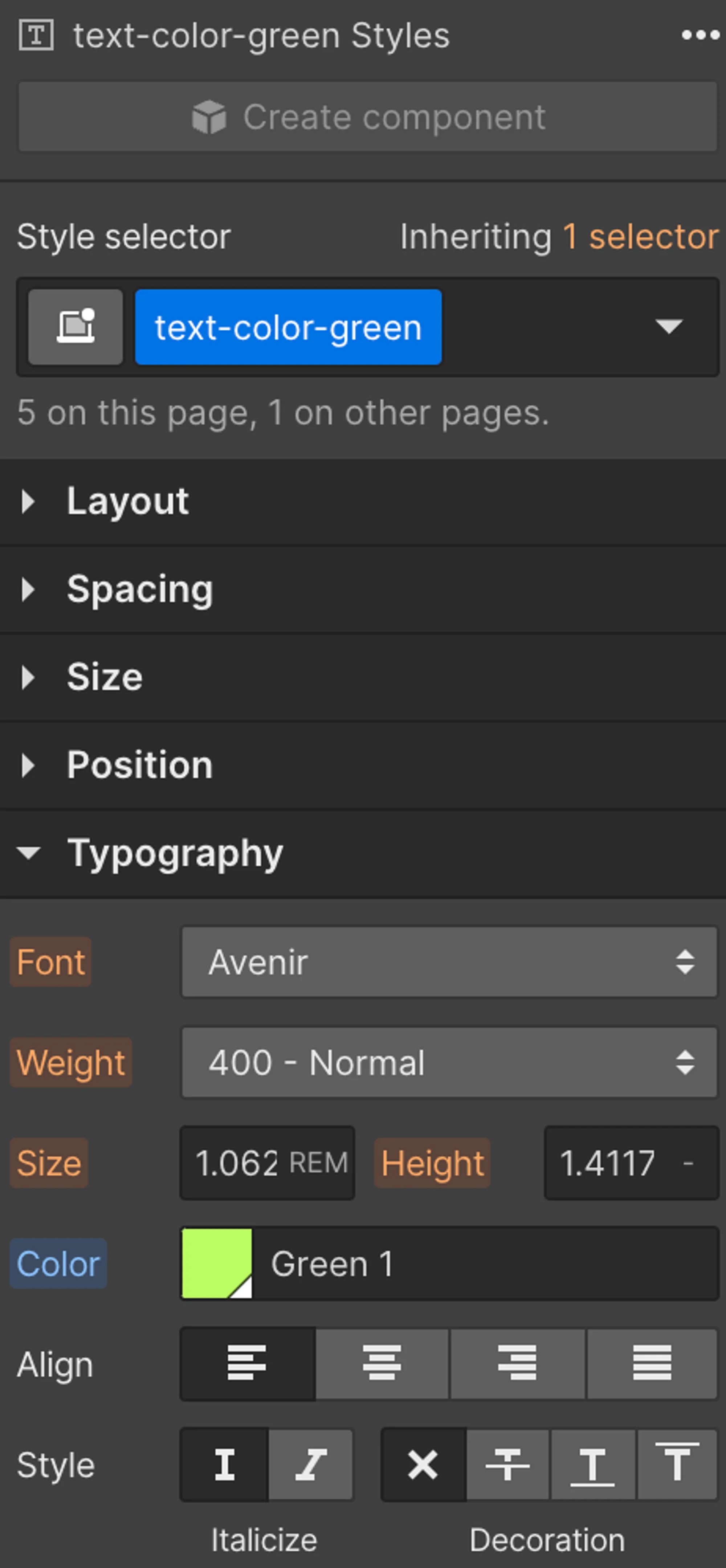 Create your Webflow Span Style for the Dynamic Text Element
