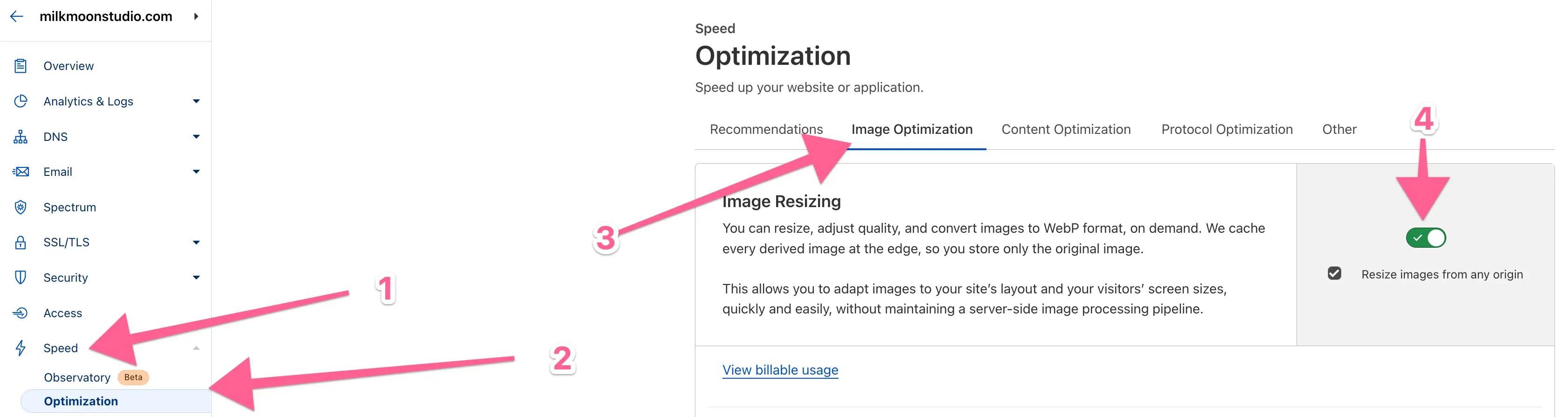 Enable Image Resizing