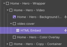 Webflow Background Video Embed