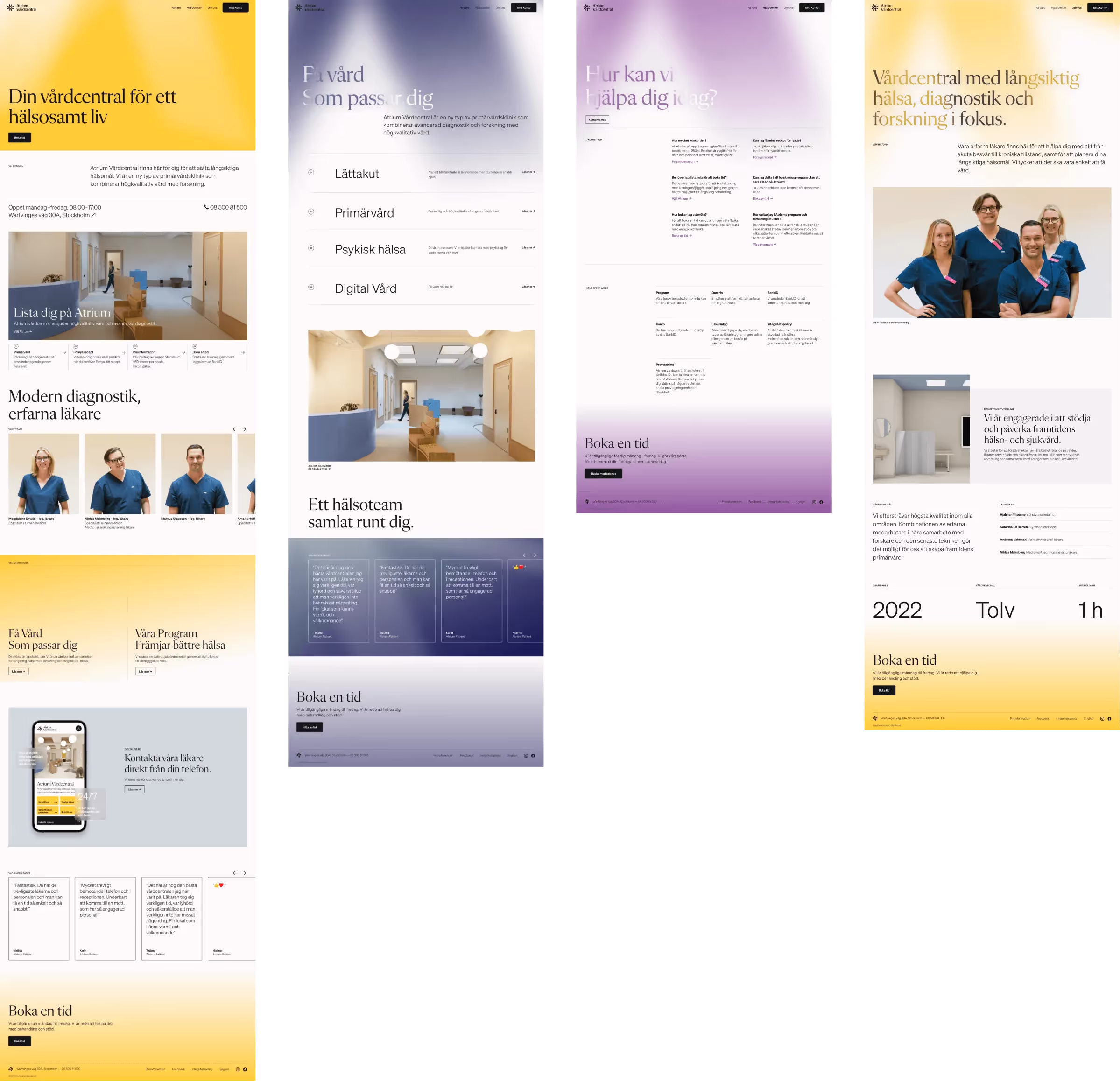 Main Atrium Vårdcentral site pages